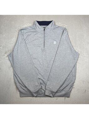 FootJoy Mens Grey 1/2 Zip Pullover XL Nylon Blend Golf Sweater